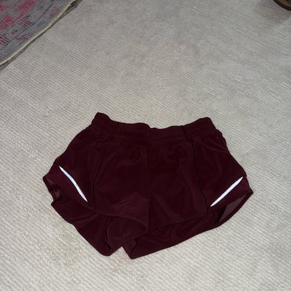 Women's maroon lulu Shorts - Picture 1 of 2